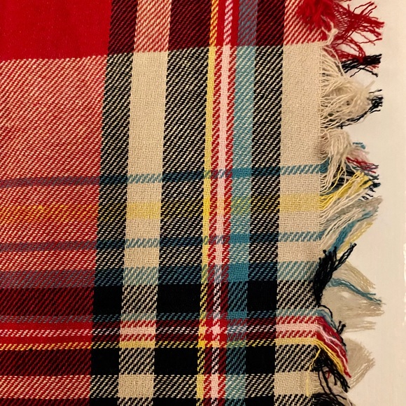 Cotton Large Plaid Blanket Scarf - Picture 4 of 7